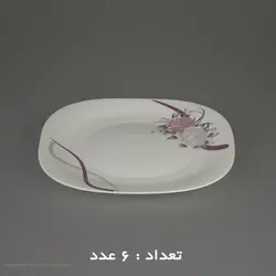 سرویس 26 پارچه اپال طرح مربع مدل کلاسیک ملودیکا