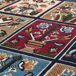 گلیم ماشینی جزیره طرح خشتی