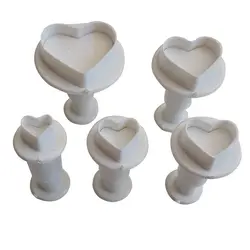 کاتر شیرینی پزی طرح قلب مدل PST150 مجموعه 5 عددی