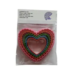 کاتر شیرینی پزی به گز مدل قلب مجموعه 5 عددی