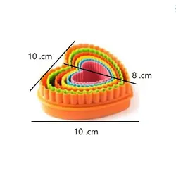 کاتر شیرینی پزی به گز مدل قلب مجموعه 5 عددی