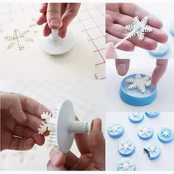 کاتر شیرینی پزی به گز مدل برف مجموعه 3 عددی