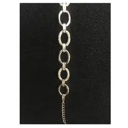 دستبند نقره 925 عیار مدل زنجیره بیضی نگین دار Y