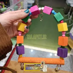 تاب رنگی چوب و مهره طوطیسانان مدل 06