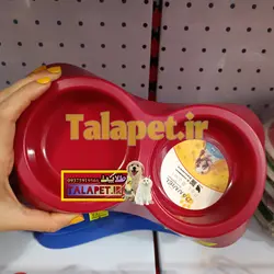 ظرف آب و غذای دوقلو سگ و گربه