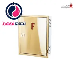 جعبه تک توکار درب و فریم استیل طلایی خشدار راست بازشو بدون قرقره آریا کوپلینگ - تمام تجهیز