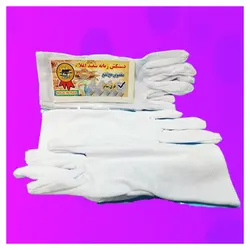 دستکش سفید زنانه نخی