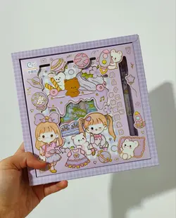 ست دفترچه استیکری و کاتر قلمی