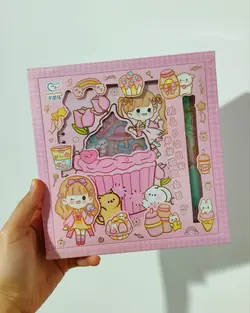 ست دفترچه استیکری و کاتر قلمی