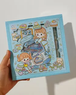 ست دفترچه استیکری و کاتر قلمی