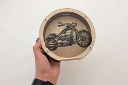 قلک چوبی طرح موتورسیکلت مدل TH_24571 🏍️