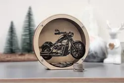 قلک چوبی طرح موتورسیکلت مدل TH_24571 🏍️