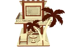 ماکت کلبه ساحلی چوبی مدل TH_26766