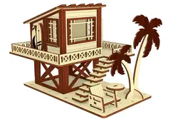 ماکت کلبه ساحلی چوبی مدل TH_26766