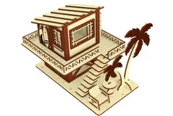 ماکت کلبه ساحلی چوبی مدل TH_26766