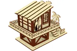 ماکت کلبه ساحلی چوبی مدل TH_26766