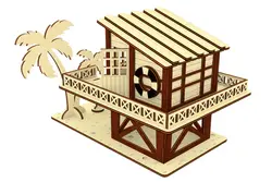 ماکت کلبه ساحلی چوبی مدل TH_26766