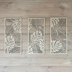 تابلو سه تکه برگ مانسترا مدل TH_42816