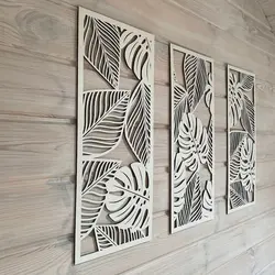 تابلو سه تکه برگ مانسترا مدل TH_42816