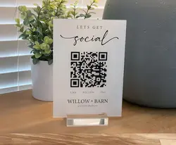 استند رو میزی طرح کیو آر کد 61433