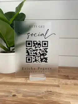 استند رو میزی طرح کیو آر کد 61433