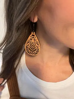 گوشواره چوبی 16 طرح مختلف