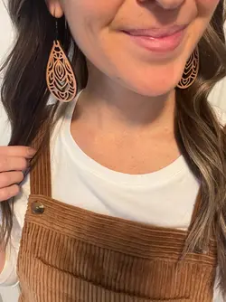 گوشواره چوبی 16 طرح مختلف