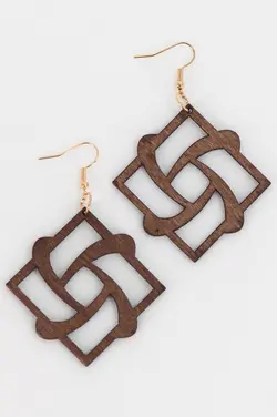 گوشواره چوبی طرح اسلیمی