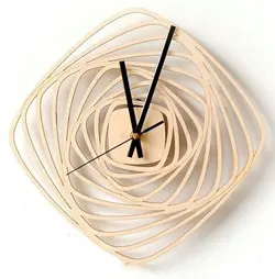 ساعت دیواری چوبی مینیمال مدل TH_46296