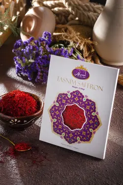 زعفران سرگل درجه یک تسنیم طرح نگار – نیم مثقال