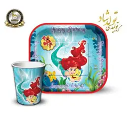 پیش دستی و لیوان تم پری دریایی