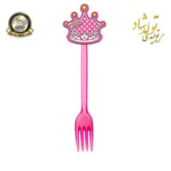 چنگال تم خالدار صورتی