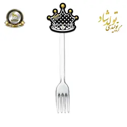 چنگال تولد تم خالدار مشکی