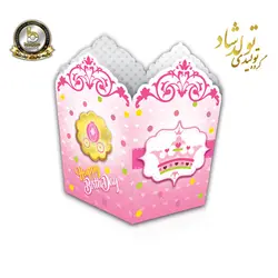 ظرف پاپ کرن تم تاج صورتی