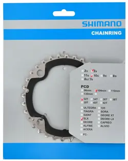 سینی طبق دوچرخه شیمانو مدل Shimano SLX Chainring for FC-M670 32