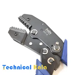 ابزار پرس وایرشو تکی و دوبل از سایز ۰/۵ تا ۶  DeDe (مدل SCT-A)