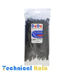 بست کمربندی پلاستیکی آنتی یو وی (مشکی) با عرض  ۴٫۸ میلیمتر و طول ۵۳۰ میلیمتر DeDe مدل (DTU48530)