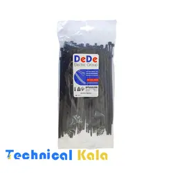 بست کمربندی پلاستیکی آنتی یو وی (مشکی) با عرض ۳٫۶ میلیمتر و طول ۱۵۰ میلیمتر DeDe مدل (DTU36150)