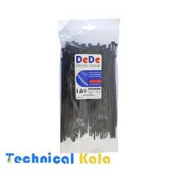 بست کمربندی پلاستیکی آنتی یو وی (مشکی) با عرض ۳٫۶ میلیمتر و طول ۲۰۰ میلیمتر DeDe مدل (DTU36200)