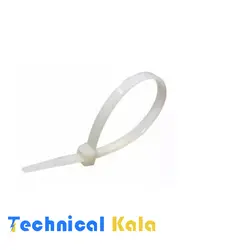 بست کمربندی پلاستیکی با عرض ۲.۵ میلیمتر و طول ۲۰۰ میلیمتر سفید رنگ DeDe مدل(DTN25200)