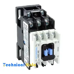 کنتاکتور 40 آمپر 18.5 کیلووات هیوندای (مدل HGC 40) بوبین 220VAC