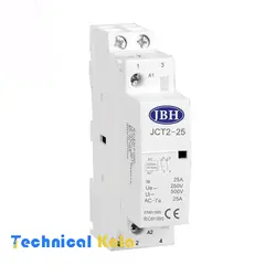 کنتاکتور تک فاز دوپل 25A اتوماتیک 220VACدو باز JBH مدل ( JRCT-25-2P-220V )