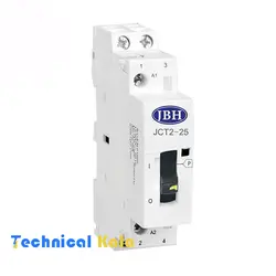 کنتاکتور تک فاز دوپل 25A کلیددار JBH مدل ( JRCT-25-2P-220V-M)