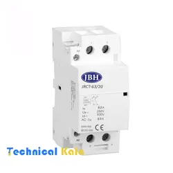 کنتاکتور تک فاز دوپل 63A ساده JBH مدل ( JRCT-63-2P-220V)