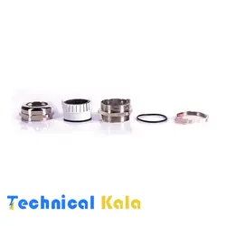 گلند کابل فلزی با سایز رزوه M25*1.5 و جنس بدنه برنج با آبکاری نیکل DeDe (مدل MM25)