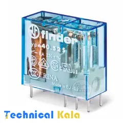 رله شیشه ای 8 آمپر فیندر 8 پایه 2NO2NC ولتاژ کنترلی finder 12VDC  (مدل 0000. 40.52.9012)