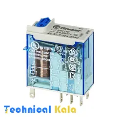 رله شیشه ای 8 آمپر فیندر 8 پایه 2NONC ولتاژ کنترلی finder 12VDC  (مدل 00074. 46.52.9012)