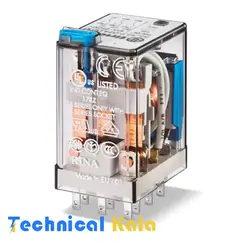 رله شیشه ای 10 آمپر فیندر 11 پایه 3NONC ولتاژ کنترلی finder 110VDC  (مدل 0090. 55.33.9110)