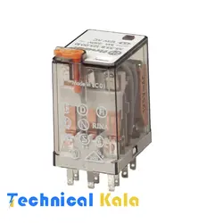 رله شیشه ای 10 آمپر فیندر 11 پایه 3NONC ولتاژ کنترلی finder 230VAC  (مدل 0050. 55.33.8230)
