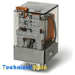 رله شیشه ای 10 آمپر فیندر 8 پایه 2NONC ولتاژ کنترلی finder 230VAC  (مدل 0040. 60.12.8230)